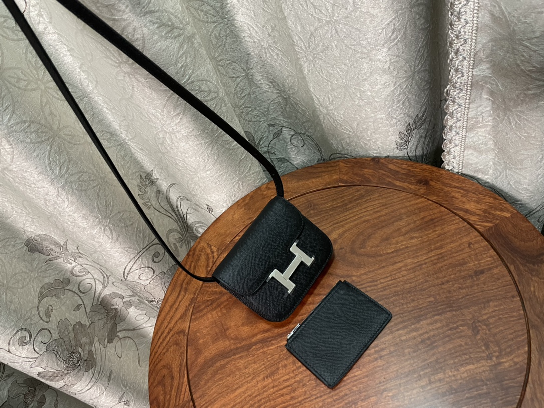 에르메스 콘스탄스백 미니 블랙 은장